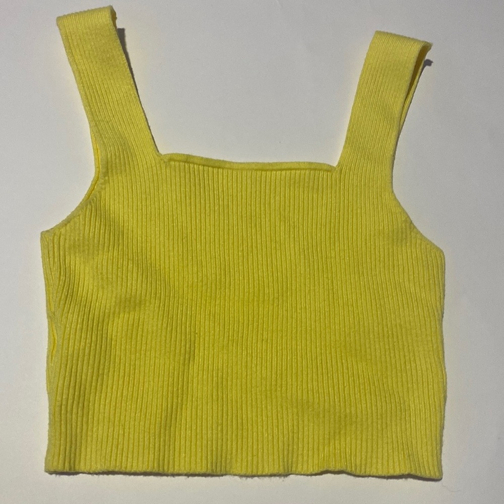 Yellow crop top from shein
